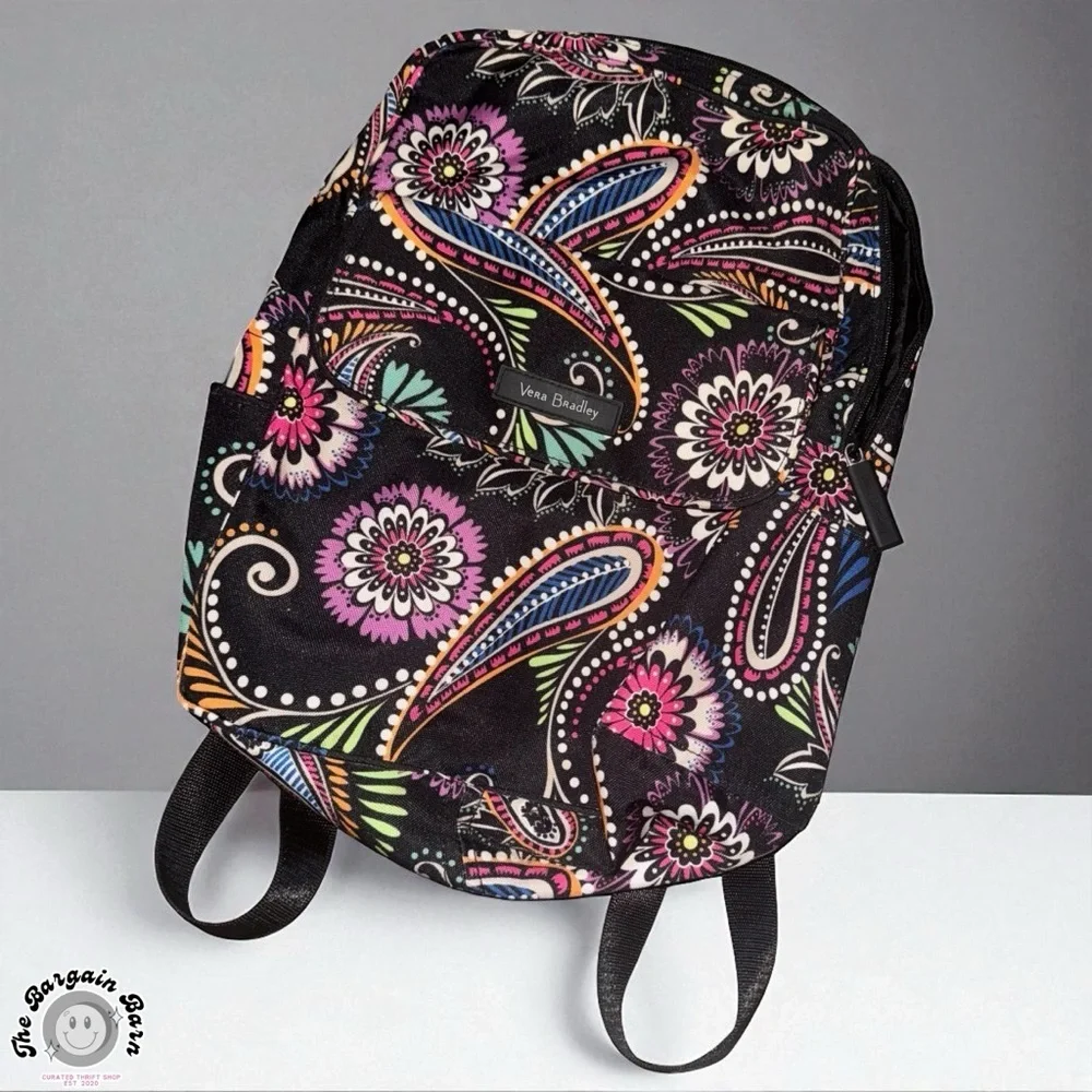 Vera Bradley Bandana Swirl Paisley Floral Retired 3pc Bag/Wallet/Pouch Set - Picture 3 of 7